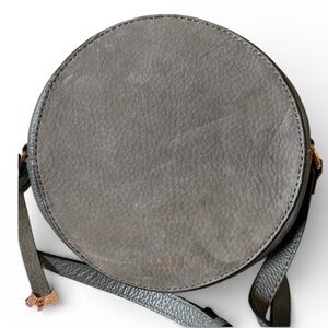 Radley London Charcoal Leather Suede Circular Crossbody Bag